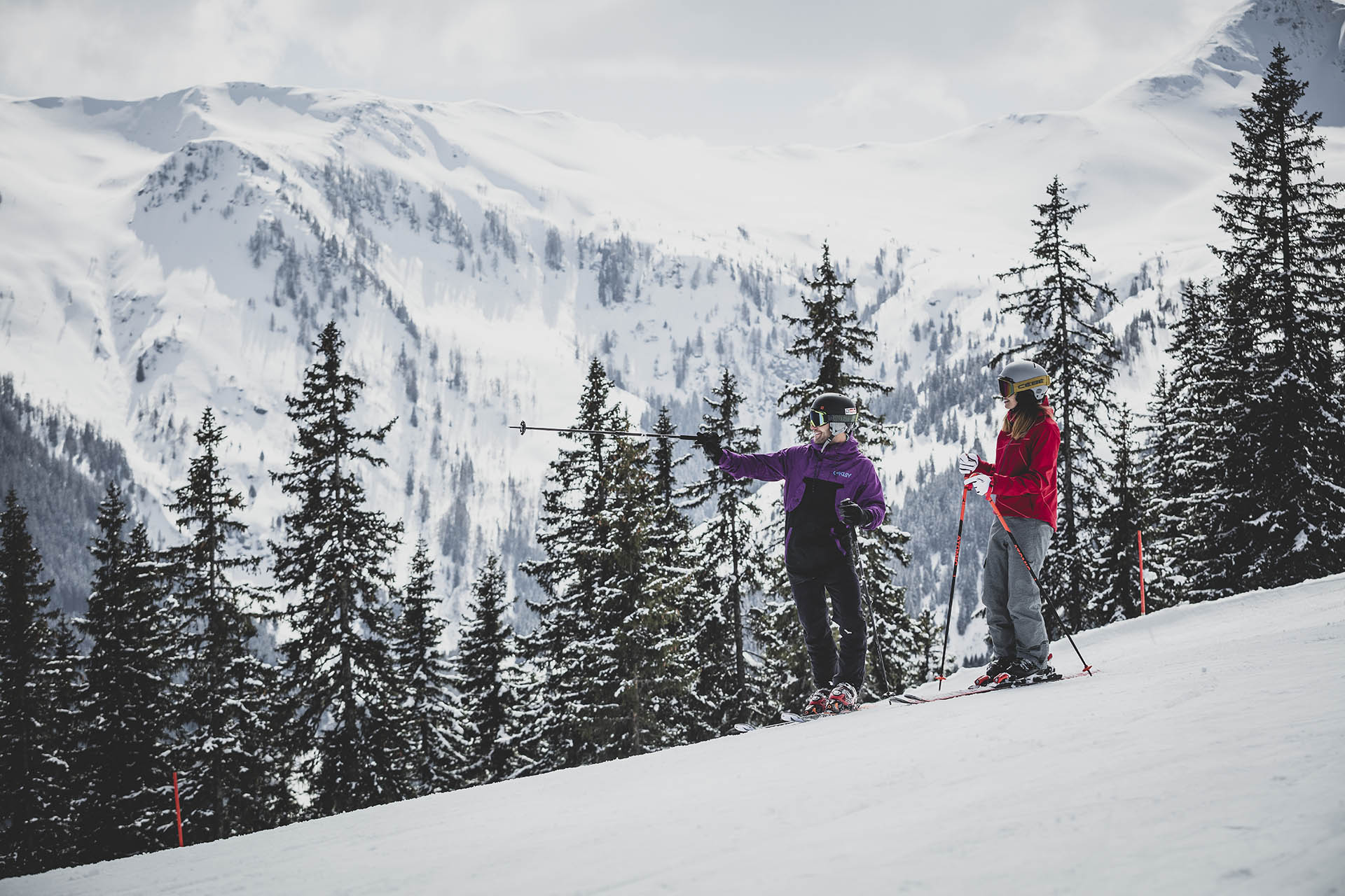 Skifahren im Salzburger Land in Saalbach Hinterglemm